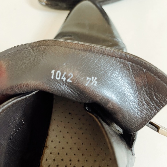 Vintage Black Leather Ankle Boots main image 4